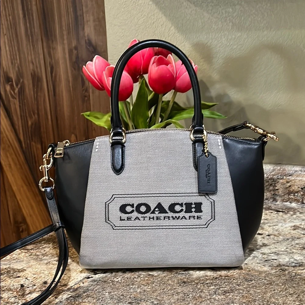 COACH EUC Jacquard Elise Satchel BAG